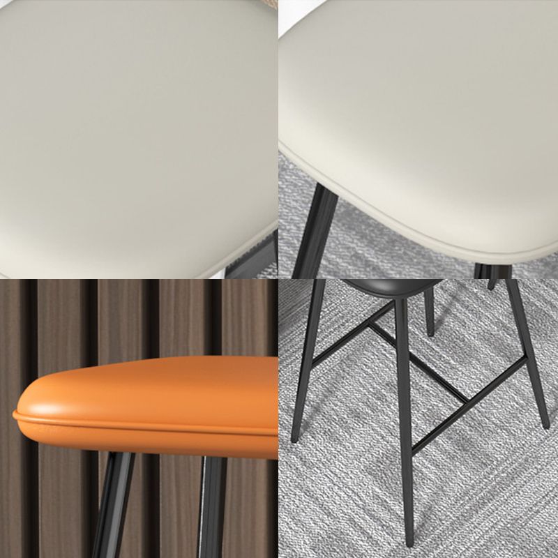 Glam Counter Bar Stool Armless Leather Rectangle Bar Stool with Footrest Clearhalo 'Bar Furniture' 'Bar Stools' 'bar_stools' 'furn' 'furn_bar_stools' 'furniture_bar_stools' 'Kitchen & Dining Furniture' 'kitchen&dining_furn' 'kitchen' 'kitchen_furn' Furniture' 1200x1200_e930d0d2-f877-43da-8e79-19c2c44ac117