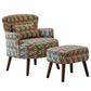 Fixed Back Accent Room Chair Arms Included Lounge Accent Chair with Pillow