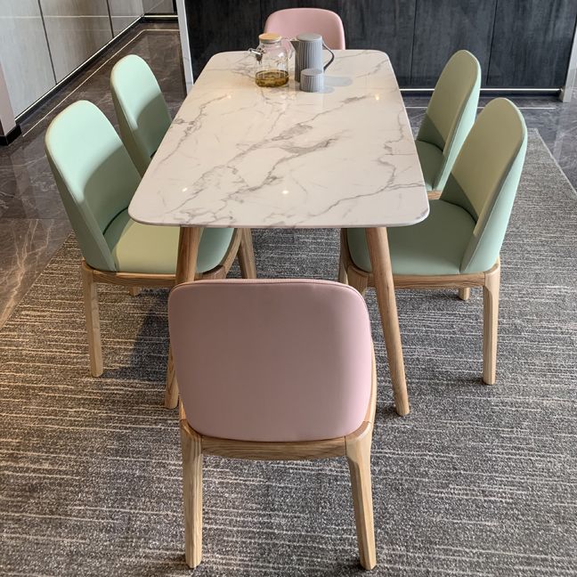 Stone Dining Site Table Simplicity Rectangle Dining Table with Wood 4 Legs Clearhalo ' dining_table' 'Dining Tables & Seating' 'Dining Tables' 'furn' 'furn_dining_table' 'Furniture' 'furniture_dining_table' 'Kitchen & Dining Furniture' 'kitchen&dining_furn' 'kitchen' 'kitchen_dining_table' 1200x1200_e932a6f6-4c72-45e5-8029-5eb9391617cc