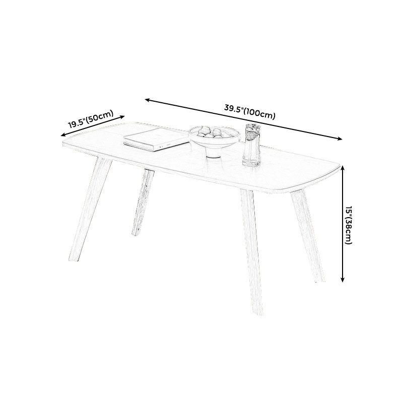 Wooden 4 Legs Cocktail Table Modern Rectangular Coffee Table for Living Room Clearhalo 'Coffee & Accent Tables' 'Coffee Tables' 'coffee_tables' 'furn' 'furn_coffee_tables' 'Furniture' 'furniture_coffee_tables' 'Living Room Furniture' 1200x1200_e932beb0-b521-4bca-84ae-c8070a657e1d