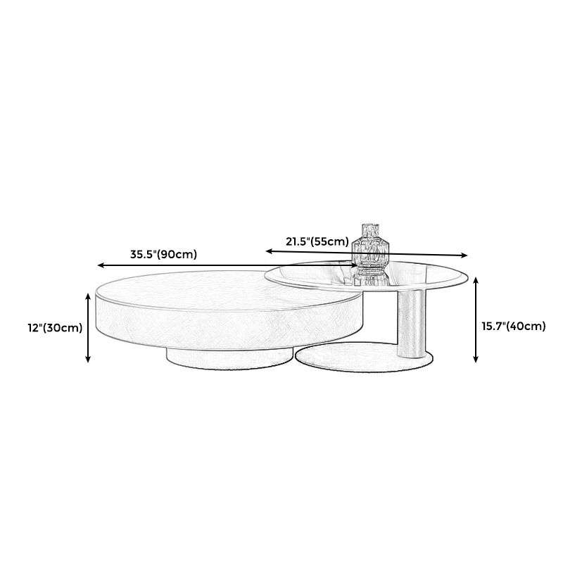 Modern Stainless Steel Solid Coffee Table Round Cocktail Table in Brass/Black Clearhalo 'Coffee & Accent Tables' 'Coffee Tables' 'coffee_tables' 'furn' 'furn_coffee_tables' 'Furniture' 'furniture_coffee_tables' 'Living Room Furniture' 1200x1200_e933c086-9a2e-43f5-98d7-ec51f4f3cfb9
