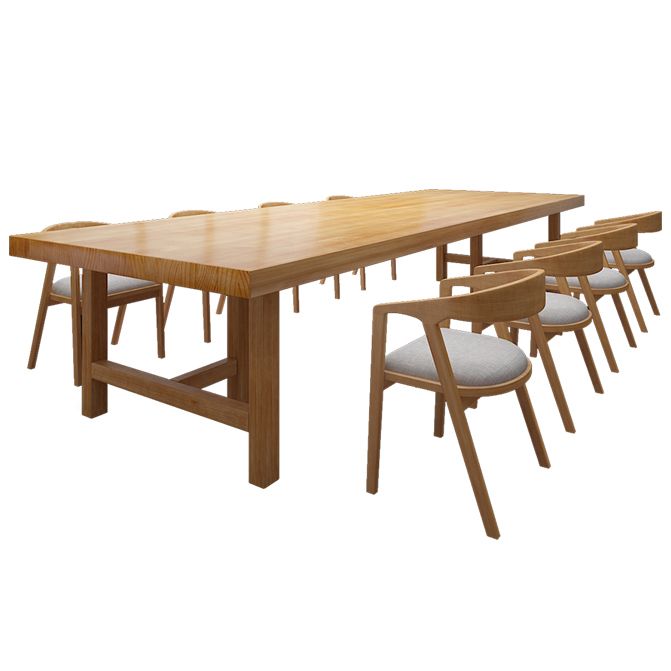 Vast hout rechthoekige vergadertafel kantoor eenvoud schrijven bureau