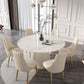 Round Traditional Luxury Dining Room Table White Sintered Stone Table with White Pedestal Base Clearhalo ' dining_table' 'Dining Tables & Seating' 'Dining Tables' 'furn' 'furn_dining_table' 'Furniture' 'furniture_dining_table' 'Kitchen & Dining Furniture' 'kitchen&dining_furn' 'kitchen' 'kitchen_dining_table' 1200x1200_e936532c-b240-47a7-ab00-3dc27691ade5
