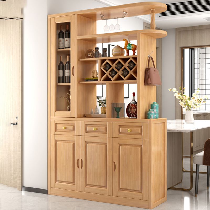 Contemporary 78.74" H Cabinet Solid Wood Accent Cabinet with Drawers and doors Clearhalo 'Cabinets & Chests' 'cabinets_chests' 'furn' 'furn_cabinets_chests' 'Furniture' 'Living Room Furniture' 1200x1200_e9371284-b6a9-4ff9-8e38-1abf7b87674e