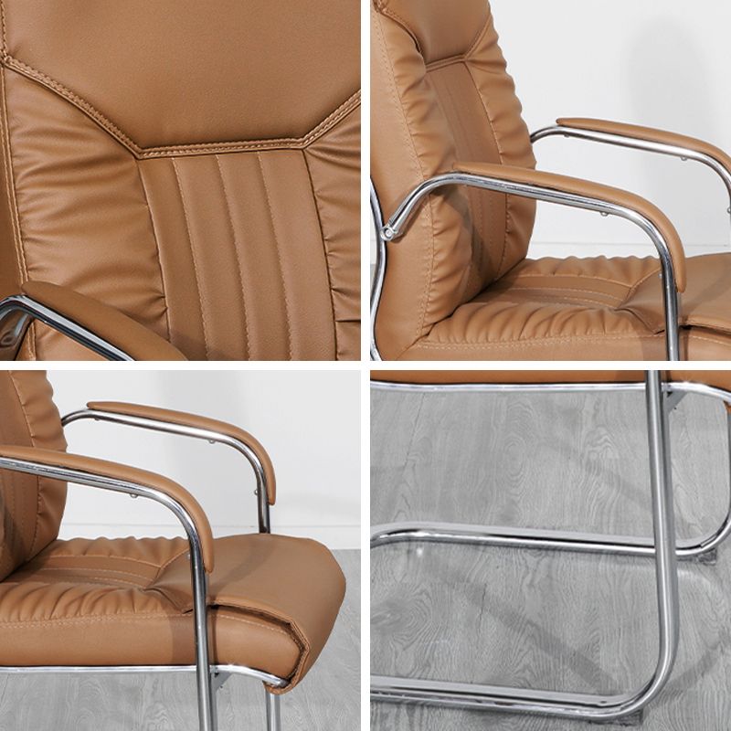 Modern Fixed Arms Office Chair Leather Task Chair for Office Clearhalo 'furn' 'furn_office_chair' 'Furniture' 'Office Chairs' 'Office Furniture' 'office_chair' 1200x1200_e9375153-75a3-4cf5-97a8-ce9a1c8cca6e