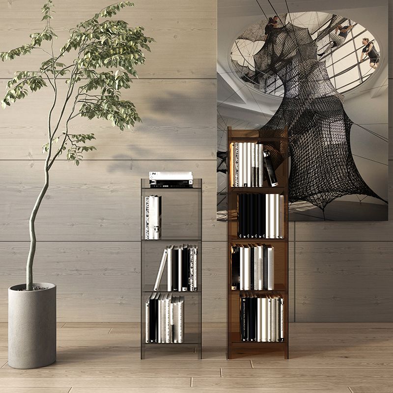 Closed Back Acrylic Standard Bookshelf Vertical Glam Bookshelf for Living Room Clearhalo 'Bookcases' 'furn' 'furn_bookcases' 'Furniture' 'furniture_bookcases' 'kitchen' 'kitchen_bookcases' 'Living Room Furniture' 'Office Furniture' 1200x1200_e9390007-eeb4-426a-a9c7-4002e9283fe5