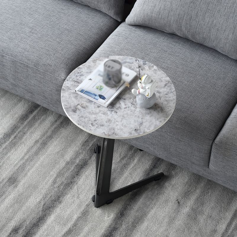 1 tavolino in ardeggiatura a piedistallo singolo per soggiorno con gambe in acciaio