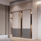 Modern Sliding Door Storage Cabinet Wooden Wardrobe Cabinet with Garment Rod Clearhalo 'Armoires & Wardrobes' 'armoires_wardrobes' 'Bedroom Furniture' 'furn' 'furn_armoires_wardrobes' 'Furniture' 1200x1200_e939f50f-d1ef-423e-8e06-faf3792afe3b