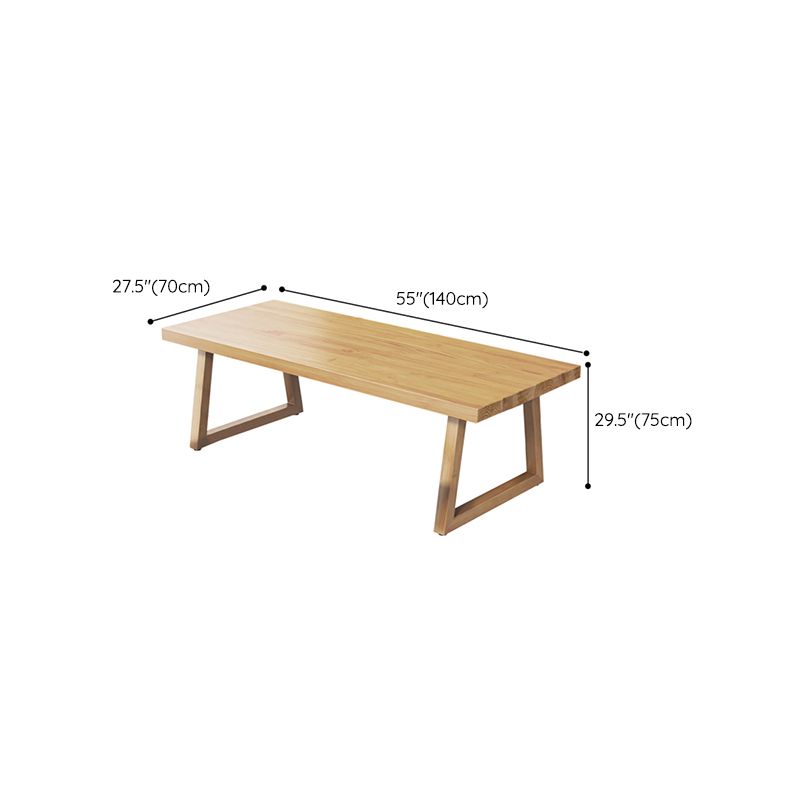 Moderne massief houten rechthoekige eettafel voor eetkamer en eetbar