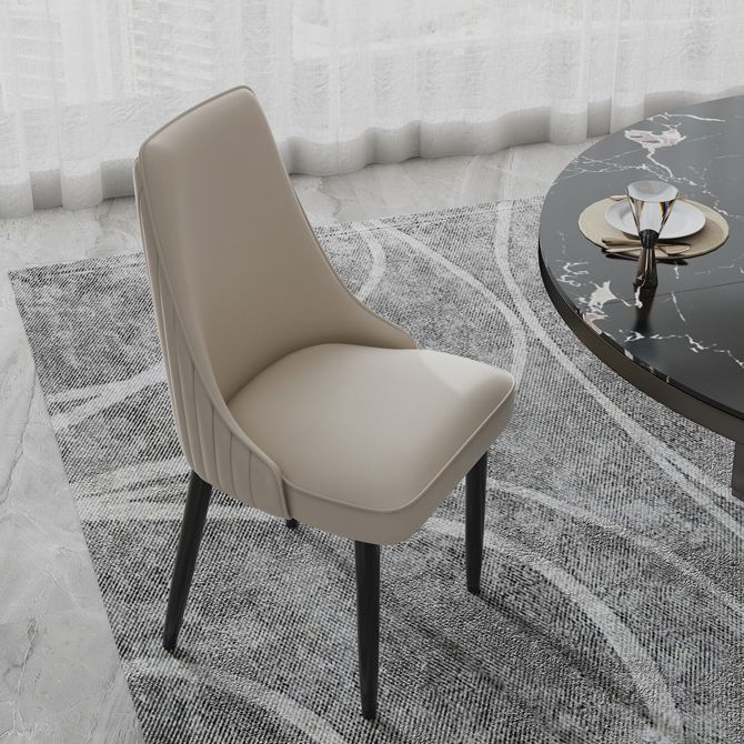 Sedia da pranzo in pelle finta Parsons Casa braccio da pranzo.