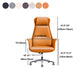 High Back Executive Office Chair Modern Faux Leather Task Chair with Swivel Clearhalo 'furn' 'furn_office_chair' 'Furniture' 'Office Chairs' 'Office Furniture' 'office_chair' 1200x1200_e93ffc2b-1cba-4739-8ed1-43ca8433583e