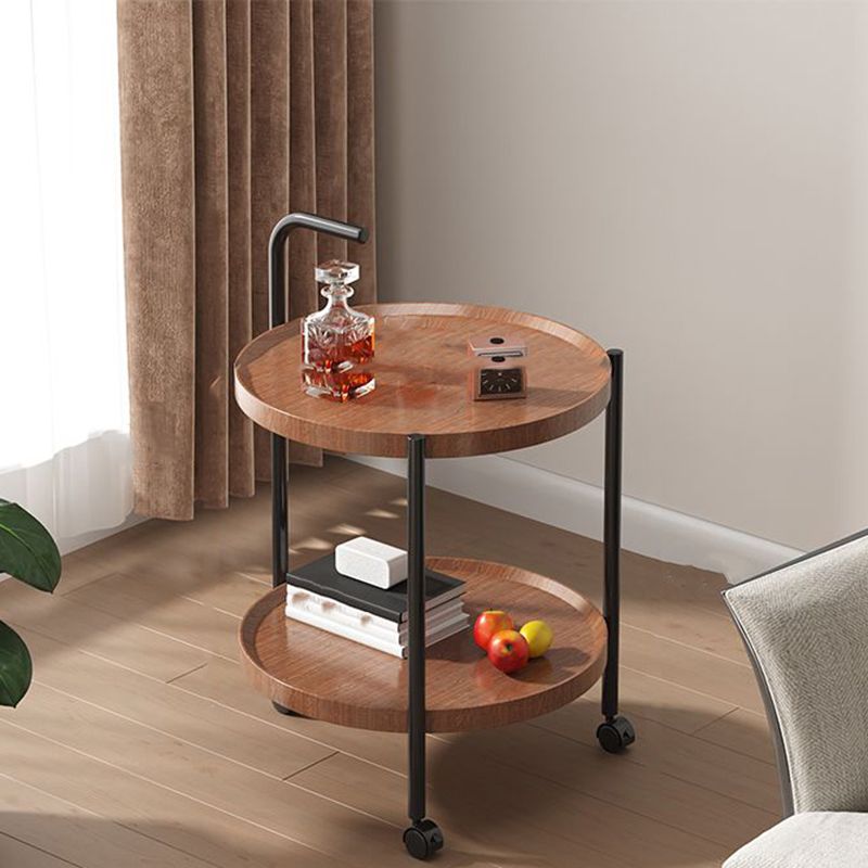 Black Metal 3 Legs Side Table Modernistic Sofa Side Accent Table with Shelf Clearhalo 'Coffee & Accent Tables' 'End & Side Tables' 'end_side_tables' 'furn' 'furn_end_side_tables' 'Furniture' 'Living Room Furniture' 1200x1200_e9410a88-809a-442d-9ddd-4eacb3bc15cb