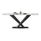 Contemporary Rectangle Shape Kitchen Dining Table Sintered Stone Dining Table with Pedestal Base Clearhalo ' dining_table' 'Dining Tables & Seating' 'Dining Tables' 'furn' 'furn_dining_table' 'Furniture' 'furniture_dining_table' 'Kitchen & Dining Furniture' 'kitchen&dining_furn' 'kitchen' 'kitchen_dining_table' 1200x1200_e9414738-c42b-45ca-a8ea-952a31129870