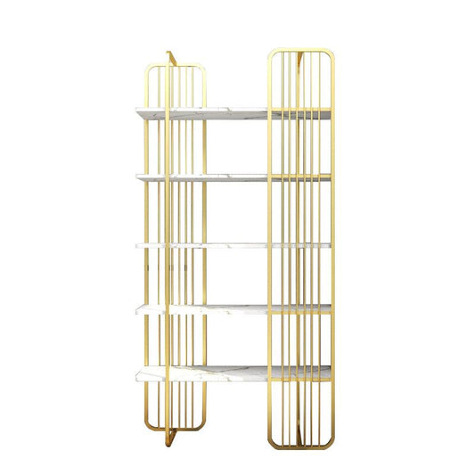 Contemporary Style Bookcase Metal Open Back Etagere Bookshelf for Home Office