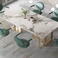 Glam Rectangle Table Set 1/4/5/7 Pieces Dining Set for Home Use