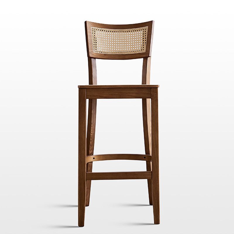 Contemporary Solid Wood Frame Stool Low Back Armless Bar Stool Clearhalo 'Bar Furniture' 'Bar Stools' 'bar_stools' 'furn' 'furn_bar_stools' 'Furniture' 'Kitchen & Dining Furniture' 1200x1200_e944189e-940c-4c77-8298-ce3f94e5f157