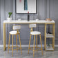 Glam Rectangle White Counter Height Set 1/2/3 Pieces Marble Pub Dining Set Clearhalo 'Bar Furniture' 'furn' 'furn_home_bar_bar_sets' 'Furniture' 'Home Bars & Bar Sets' 'home_bar_bar_sets' 'Kitchen & Dining Furniture' 1200x1200_e9442f1e-f941-42da-bc7b-c2642f02b328