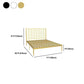 Glam Style Bed with Open-Frame Headboard and Iron Legs 47.24" High