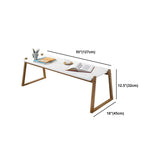 12.5"/17.7"Tall Sled Base Rectangular Wooden Top Coffee Table