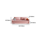 Faux Leather Stain Resistant Contemporary Couch Bed with 2 Pillows