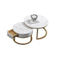Slate Frame Coffee Table Round Nesting Coffee Table Set for Living Room Clearhalo 'Coffee & Accent Tables' 'Coffee Tables' 'coffee_tables' 'furn' 'furn_coffee_tables' 'Furniture' 'Living Room Furniture' 1200x1200_e947b0d7-fa3a-42d8-a3c8-8d7c3e4c04a0