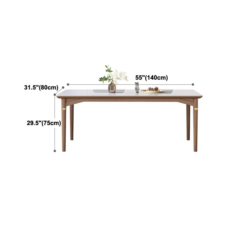 1/4/5/6/7 Pieces Table Furniture Set Sintered Stone Dining Room Set with Wooden Legs Clearhalo 'Dining Room Sets' 'Dining Tables & Seating' 'dining_room_set' 'furn' 'furn_dining_room_set' 'Furniture' 'furniture_dining_room_set' 'Kitchen & Dining Furniture' 1200x1200_e947b916-413f-4962-bfa8-df93e3617ff1