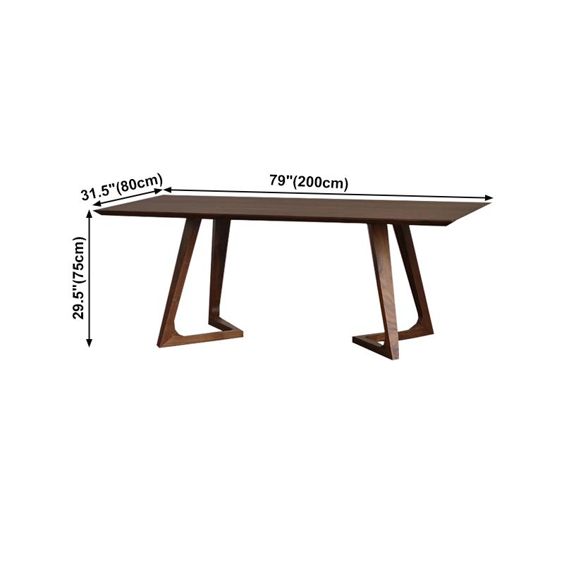 Rectangle Dining Table with Double Pedestal Modern Pine Wood Table for Restaurant Clearhalo 'Dining Tables & Seating' 'Dining Tables' 'dining_table' 'furn' 'furn_dining_table' 'Furniture' 'Kitchen & Dining Furniture' 1200x1200_e94a5e66-12a4-4f9f-abbd-1fb5b8eccb84