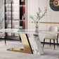 Traditional Luxury Rectangle Home Furniture Stone Double Pedestal Table