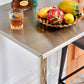 Industrial Pedestal Bar Table 43.3"H Metal Bistro Bar Desk in Silver