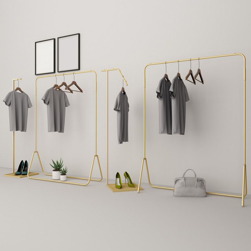 Luxurious Coat Hanger Free Standing Solid Color Metal Coat Rack Clearhalo 'Entry & Mudroom Furniture' 'furn' 'furn_hall_tree_coat_racks' 'Furniture' 'Hall Trees & Coat Racks' 'hall_tree_coat_racks' 1200x1200_e94d258e-26a7-4958-8ba4-3e95afa1ad24