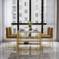 Metal and Slate Table Contemporary Family Rectangular Dining Table Clearhalo 'Dining Tables & Seating' 'Dining Tables' 'dining_table' 'furn' 'furn_dining_table' 'Furniture' 'Kitchen & Dining Furniture' 1200x1200_e94e71bf-58ba-40e4-a0ba-d8117c2f1a18