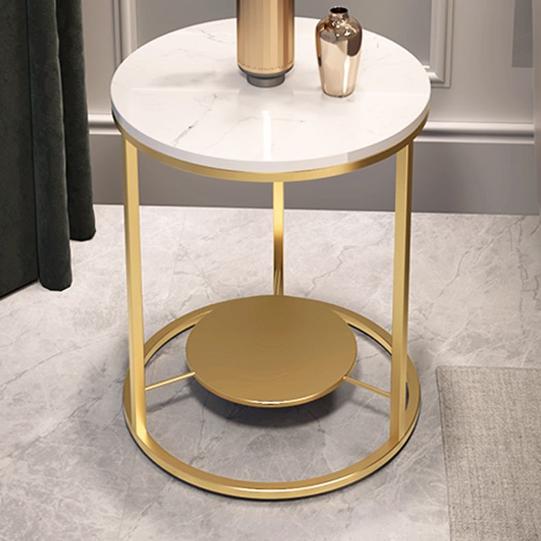 Modernistic Metal Frame Nesting Tables Slate Top Round End Table Clearhalo 'Coffee & Accent Tables' 'End & Side Tables' 'end_side_tables' 'furn' 'furn_end_side_tables' 'Furniture' 'Living Room Furniture' 1200x1200_e95031aa-e0ae-4ab0-b214-125af1dee2df