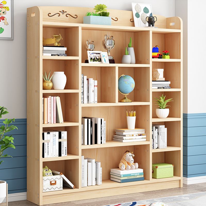 Scandinavian Natural Standard Bookshelf Pine Wood Vertical Bookcase Clearhalo 'Bookcases' 'furn' 'furn_bookcases' 'Furniture' 'furniture_bookcases' 'Office Furniture' 1200x1200_e95038ad-07cc-4de7-9826-0d6100719339