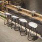 Modern Backrest Armless Counter Stool Iron Cafe Bar Stool with  Acrylic Seat