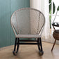 Rattan Rocker Chair Mitte des Jahrhunderts moderner Schaukelstuhl mit grauem Rahmen