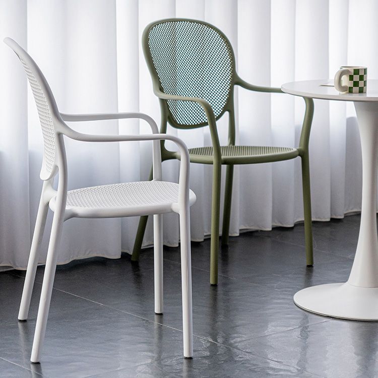 Contemporary Plastic Dining Arm Chair King Louis Back Side Chair Clearhalo 'Dining Chairs' 'Dining Tables & Seating' 'dining_chair' 'furn' 'furn_dining_chair' 'Furniture' 'Kitchen & Dining Furniture' 1200x1200_e954025e-662f-4c39-ba66-677d63683f86