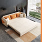 White Square Arms Sofa Futon Cushion Back Foldable Futon Sofa Bed