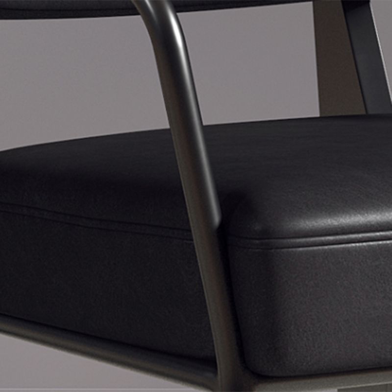 Industrial Style 24.4" Wide Faux Leather Fixed Back Armless Chair Clearhalo 'Accent Chairs' 'accent_chairs' 'Chairs & Seating' 'furn' 'furn_accent_chairs' 'Furniture' 'Living Room Furniture' 1200x1200_e954d5e6-27e2-4867-be95-f41bcaac2abe