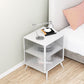 Modern Glass Door Night Table Metal Storage Nightstand for Bedroom Clearhalo 'Bedroom Furniture' 'furn' 'furn_night_stand' 'Furniture' 'night_stand' 'Nightstands' 1200x1200_e954eb67-b312-4bd4-b63b-7bfb2de83b4f