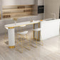 Contemporary Bar Dining Table Indoor Double Pedestal Bar Height Table Clearhalo 'Bar Furniture' 'Bar Tables' 'bar_tables' 'furn' 'furn_bar_tables' 'Furniture' 'furniture_bar_tables' 'Kitchen & Dining Furniture' 'kitchen&dining_furn' 'kitchen' 1200x1200_e957b9f5-aa27-4aa7-b27a-dbde66f8520a