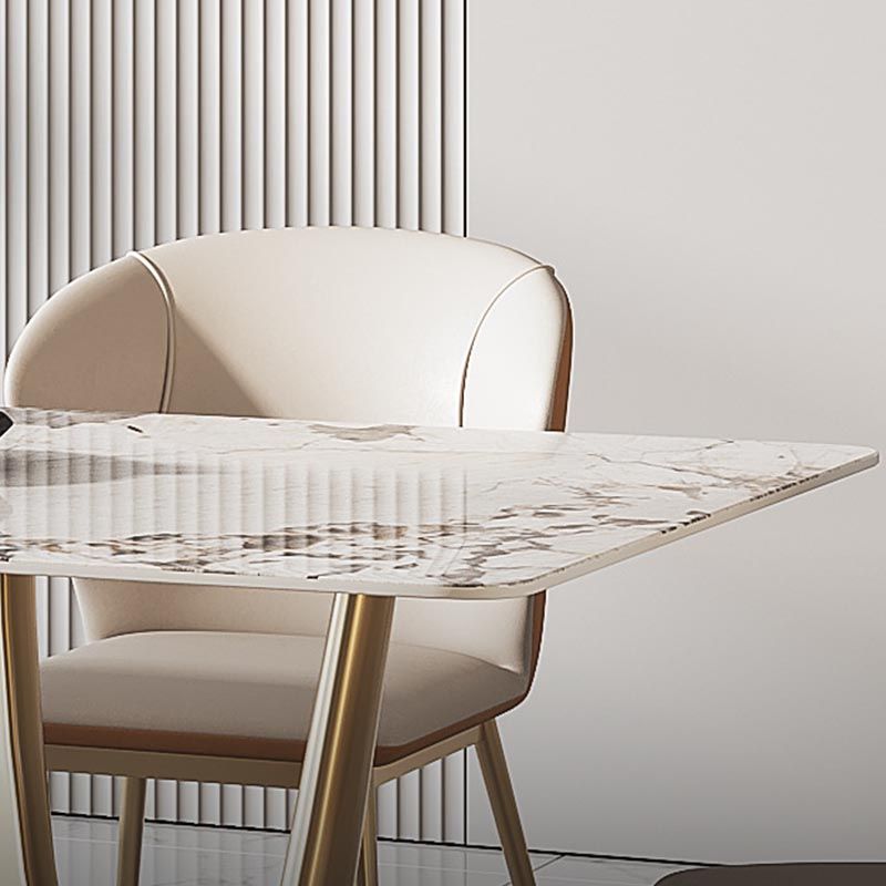 Designer Style Sintered Stone Top Dining Table Set Rectangular 1/4/5/7 Pieces Dining Set Clearhalo 'Dining Room Sets' 'Dining Tables & Seating' 'dining_room_set' 'furn' 'furn_dining_room_set' 'Furniture' 'Kitchen & Dining Furniture' 1200x1200_e958d669-fac2-4ed0-97fa-ec6e8f48859d