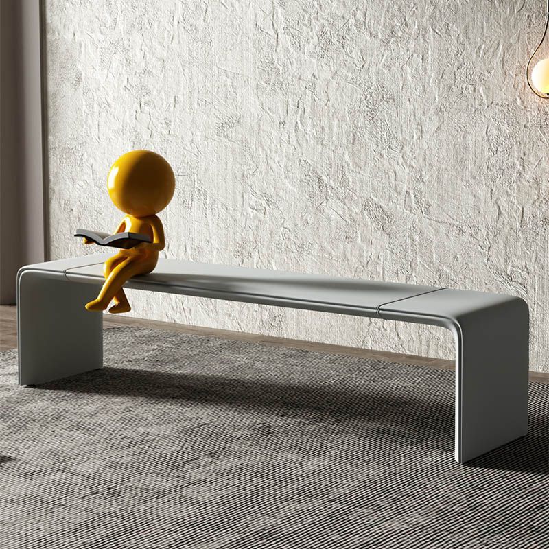 Rectangle Upholstered Entryway Bench Modern Seating Bench with Wooden Base Clearhalo 'Benches' 'Chairs & Seating' 'furn' 'furn_benches' 'Furniture' 'Living Room Furniture' 1200x1200_e958f271-7766-4afc-8e53-ebe8e2c55217