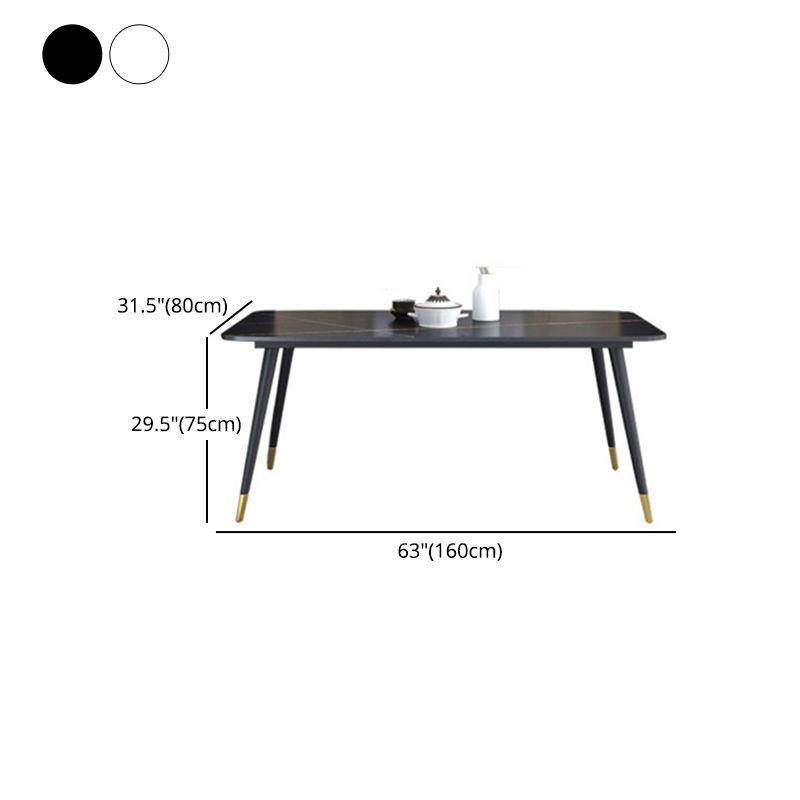 Modern 1/2/5/7 Pieces Rectangle Dining Set Sintered Stone Dining Table Set with Chairs Clearhalo 'Dining Room Sets' 'Dining Tables & Seating' 'dining_room_set' 'furn' 'furn_dining_room_set' 'Furniture' 'furniture_dining_room_set' 'Kitchen & Dining Furniture' 'kitchen&dining_furn' 'kitchen' 1200x1200_e9590069-9235-4352-901f-2045363c9525
