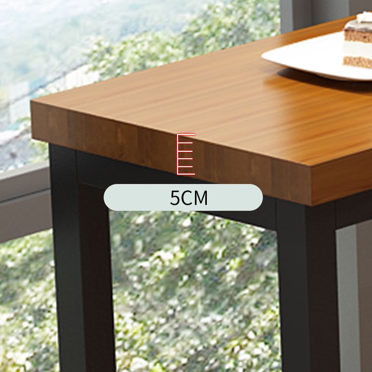 Industrial Wooden 1/2/5 Pieces Bar Table Set Rectangle Bar Table with Metal Legs Clearhalo 'Bar Furniture' 'furn' 'furn_home_bar_bar_sets' 'Furniture' 'Home Bars & Bar Sets' 'home_bar_bar_sets' 'Kitchen & Dining Furniture' 1200x1200_e95981a9-5faf-4be8-b56c-502a5b76c44c