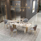 Luxury 1/3/4/5/7 Pieces Dining Set Sintered Stone Top Dining Table with Leather Chairs Clearhalo 'Dining Room Sets' 'Dining Tables & Seating' 'dining_room_set' 'furn' 'furn_dining_room_set' 'Furniture' 'furniture_dining_room_set' 'Kitchen & Dining Furniture' 1200x1200_e95a07e3-8360-4800-8a9d-23a4ac1cef81