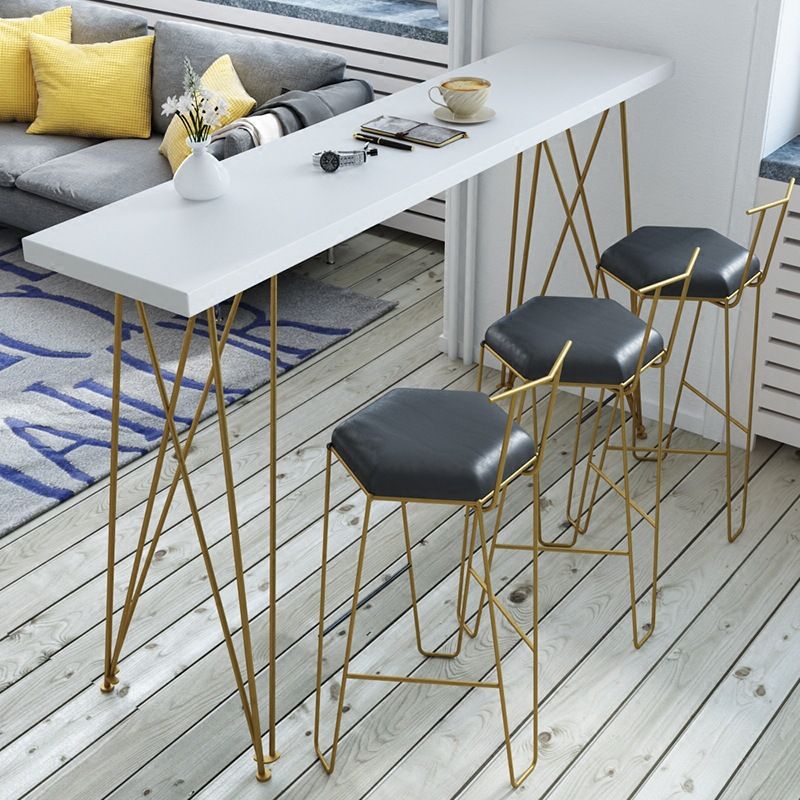 Modern Bar Height Table Solid Wood Top Bistro Table for Home Use Clearhalo 'Bar Furniture' 'Bar Tables' 'bar_tables' 'furn' 'furn_bar_tables' 'Furniture' 'Kitchen & Dining Furniture' 1200x1200_e95a61b4-015c-4a22-b3ff-1b4f045083a1
