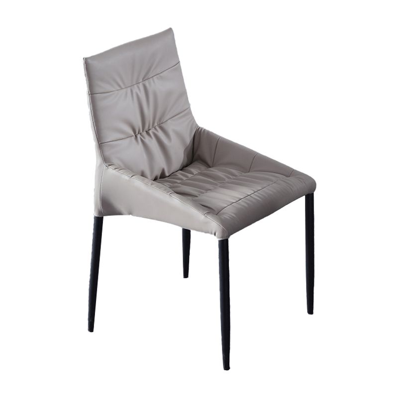 Contemporary Home Side Chair Solid Back Metal Upholstered Dining Room Chair (Set of 2) Clearhalo ' kitchen&dining_furn' 'Dining Chairs' 'Dining Tables & Seating' 'dining_chair' 'furn' 'furn_dining_chair' 'Furniture' 'furniture_dining_chair' 'Kitchen & Dining Furniture' 'kitchen' 1200x1200_e95b5f50-cfb9-4b1b-b7e7-f37effcef45a
