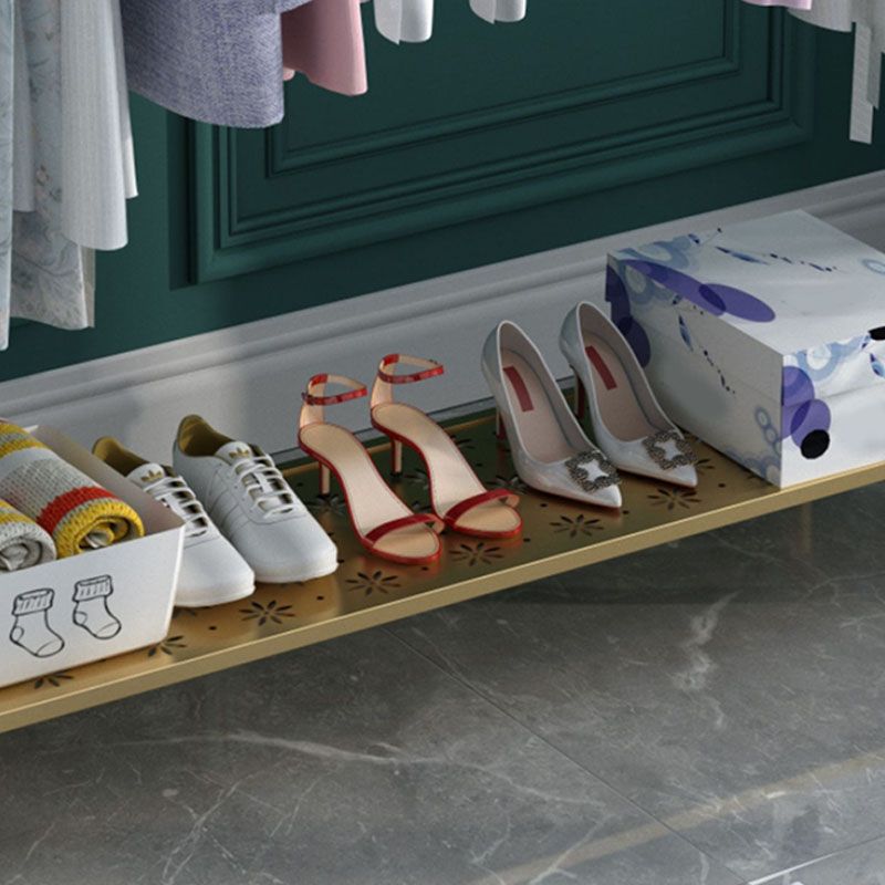 Estante de pelaje de estilo industrial estante de pelaje de pie metálico con estantes