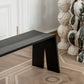 Modern Pine Wood Bench Black Seating Bench with Double Pedestal Clearhalo 'Benches' 'Chairs & Seating' 'furn' 'furn_benches' 'Furniture' 'Living Room Furniture' 1200x1200_e95bafee-d87b-4213-917d-0de7af6b25f5
