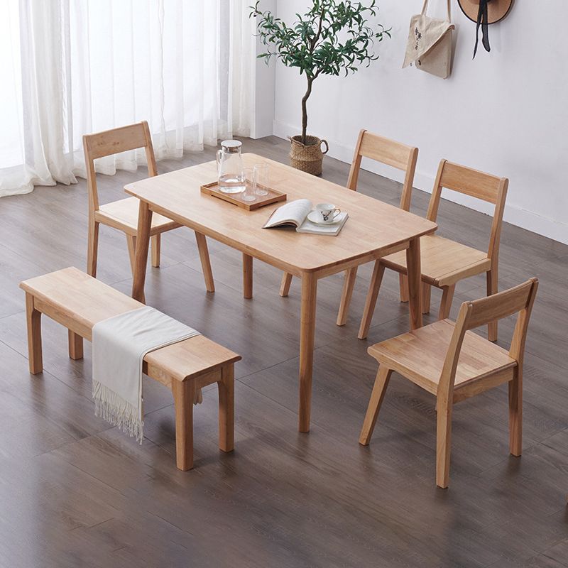 Rectangle Balata Wood Table Modern Dining Table with 4 Legs for Restaurant Clearhalo ' dining_table' 'Dining Tables & Seating' 'Dining Tables' 'furn' 'furn_dining_table' 'Furniture' 'furniture_dining_table' 'Kitchen & Dining Furniture' 'kitchen&dining_furn' 'kitchen' 'kitchen_dining_table' 1200x1200_e95bb2f5-0ebb-497d-a076-e8265db84718